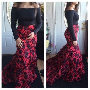 2 piece formal dress